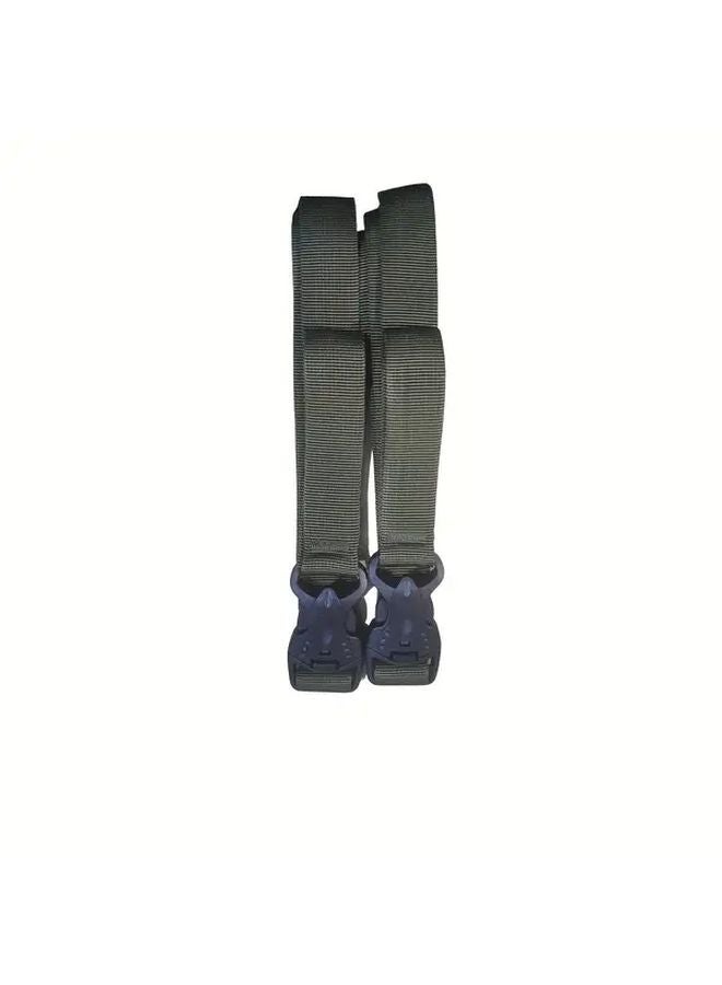 Heavy Duty Outdoor Camping Straps Anti Slip Adjustable Buckles Olive Green - Image 1