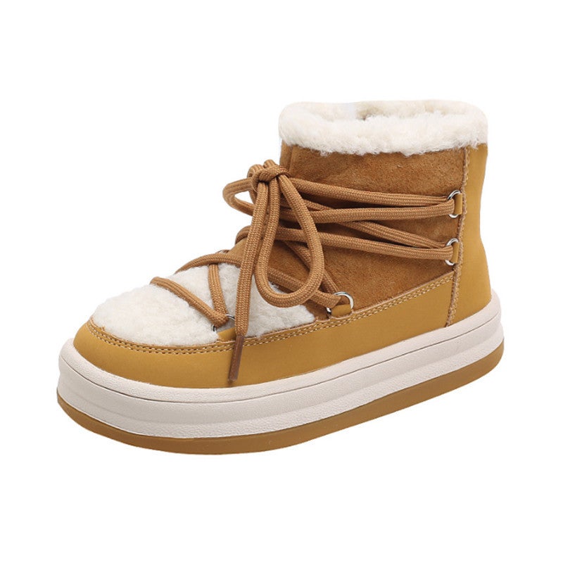 Winter Children'S Casual Mid-Top Ankle Boots Warm Cotton Shoes For Boys And Girls - Image 3