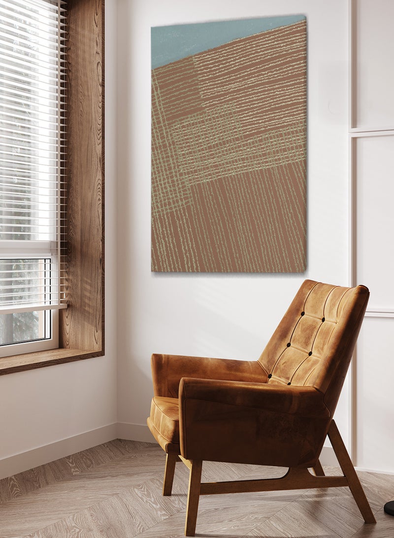 LOWHA Framed Canvas Wall Art Stretched Over Wooden Frame with Abstract Painting - Image 1