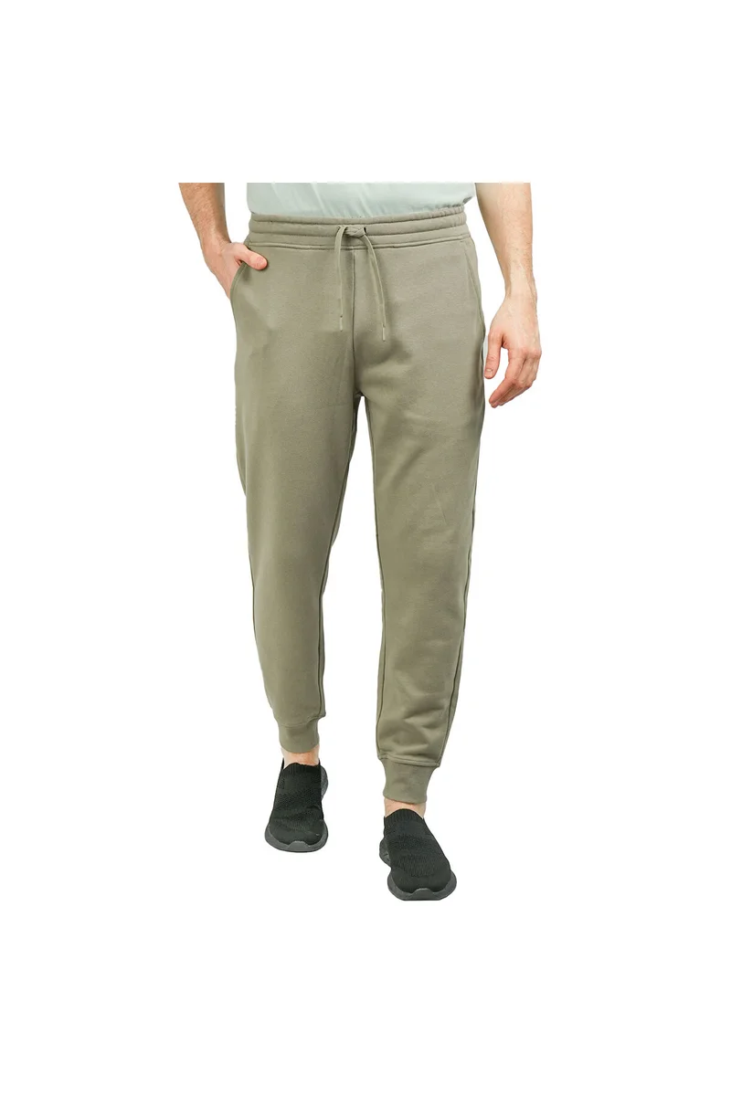 جيوردانو بنطلون رياضي رجالي أخضر بخصر مطاطي بقصة ضيقة