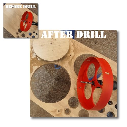 VIKITON 8 Inch Hole Saw with Arbor for Metal Wood Plastic, 8 in Bi-Metal Hole Cutter for Different Project with Smooth and Flat Drilling Edge, Fast Chip Removal，Lighter and Portable - Image 3