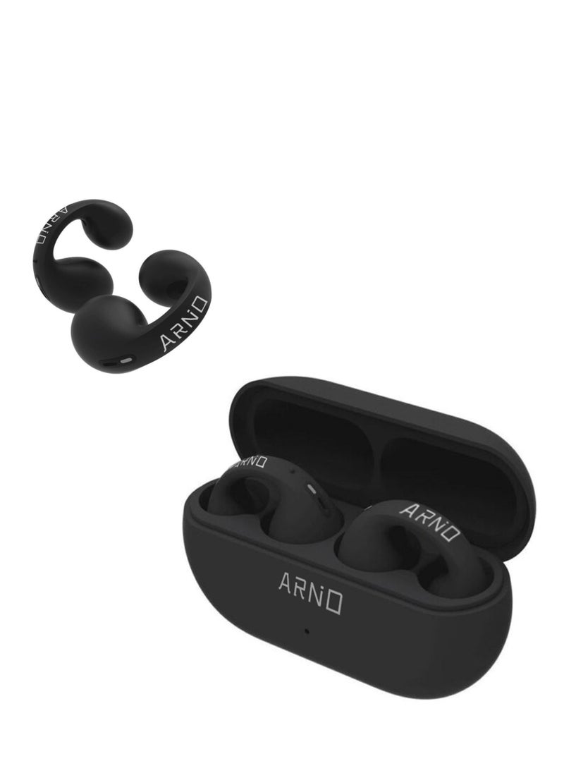 ARNO - Sound Earcuffs Upgrade Plus Earring Wireless Bluetooth Earphones TWS Ear Hook Headset Sport Earbuds -Black - Image 1