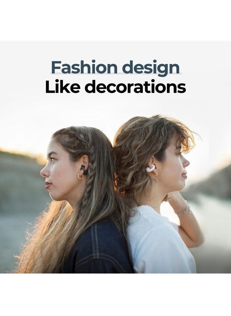 ARNO - Sound Earcuffs Upgrade Plus Earring Wireless Bluetooth Earphones TWS Ear Hook Headset Sport Earbuds -Black - Image 1