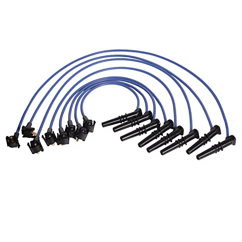 ENA Blue Spark Plug Wire Set Compatible with Mercury Lincoln Ford F150 F250 E150 Crown Victoria Expedition Grand Marquis Econoline Club Wagon V8 4.6L Replace for WR5934 F8PZ12259LA CH8882 700944 - Image 1