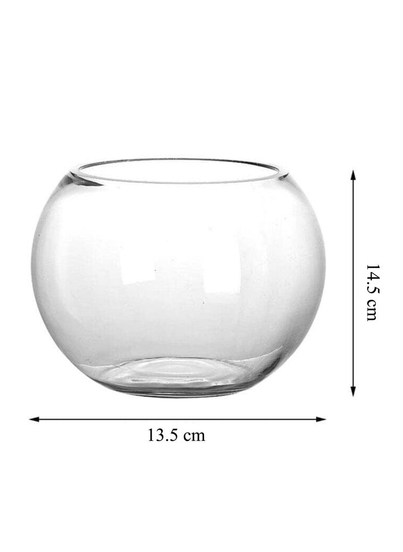YINZUO 𝗬𝗜𝗡𝗭𝗨𝗢 Round Glass Vase Clear Glass Fish Bowl Vase  Round Bubble Bowl for Flowers, Centerpieces, Terrariums & Home Decor Weddings, Events, Office & Table Displays  - Image 2