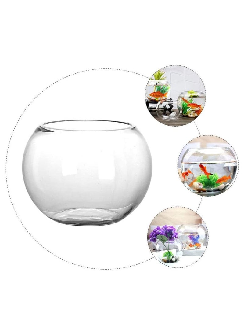 YINZUO 𝗬𝗜𝗡𝗭𝗨𝗢 Round Glass Vase Clear Glass Fish Bowl Vase  Round Bubble Bowl for Flowers, Centerpieces, Terrariums & Home Decor Weddings, Events, Office & Table Displays  - Image 3