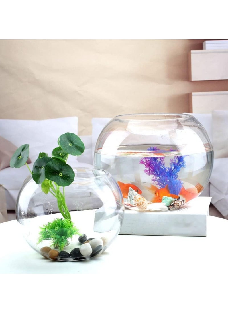 YINZUO 𝗬𝗜𝗡𝗭𝗨𝗢 Round Glass Vase Clear Glass Fish Bowl Vase  Round Bubble Bowl for Flowers, Centerpieces, Terrariums & Home Decor Weddings, Events, Office & Table Displays  - Image 4