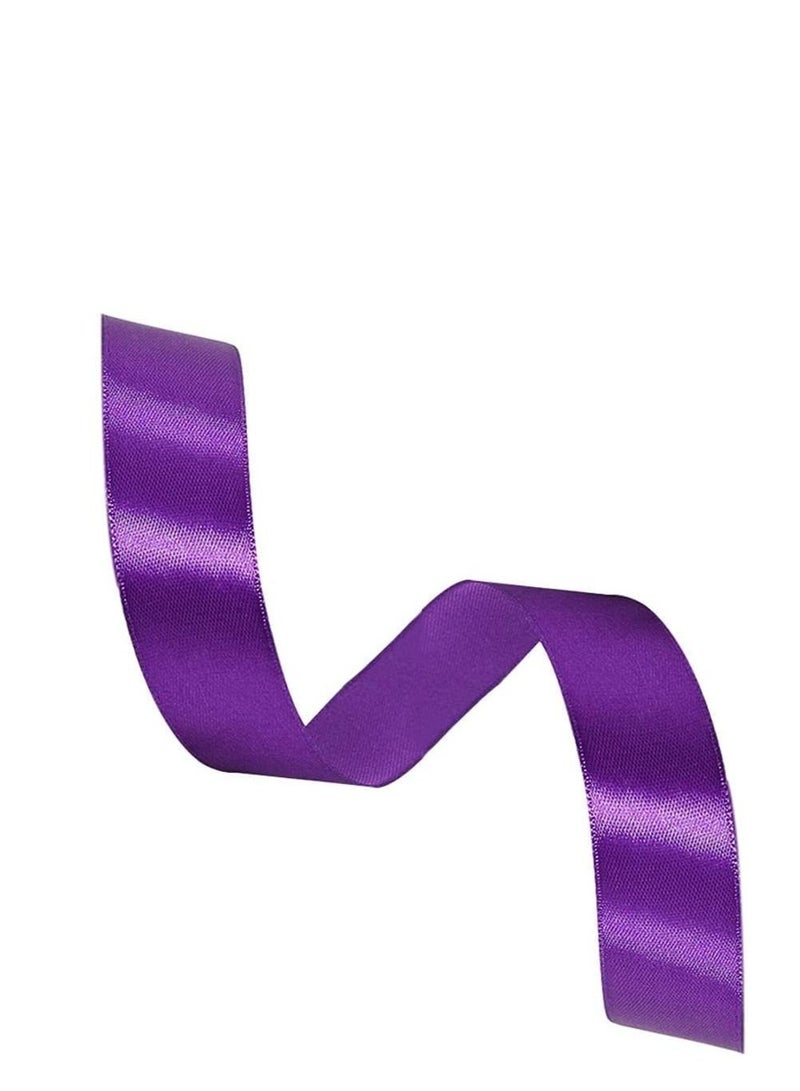 MARKQ شريط ساتان أرجواني، 24 مم × 25 ياردة من القماش، شريط بوليستر لتغليف الهدايا، هدايا الحفلات، ديكورات الزفاف، صنع الأقواس، الباقات، مشاريع الخياطة ولوازم الحرف اليدوية - Image 3