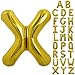 TONIFUL 40 Inch Large Gold Letter X Balloons Helium Filled Foil Mylar Big Balloons for 2026 New Year Eve Graduation Wedding Baby Shower Birthday Party Anniversary Decorations - Image 2