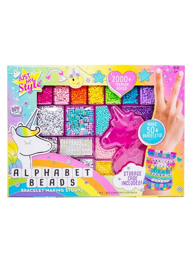 جاست ماي ستايل مجموعة صنع الأساور بنفسك مع أكثر من 2000 حبة وحقيبة تخزين وتعليمات - Image 1