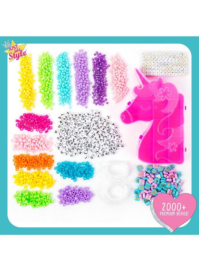 جاست ماي ستايل مجموعة صنع الأساور بنفسك مع أكثر من 2000 حبة وحقيبة تخزين وتعليمات - Image 2