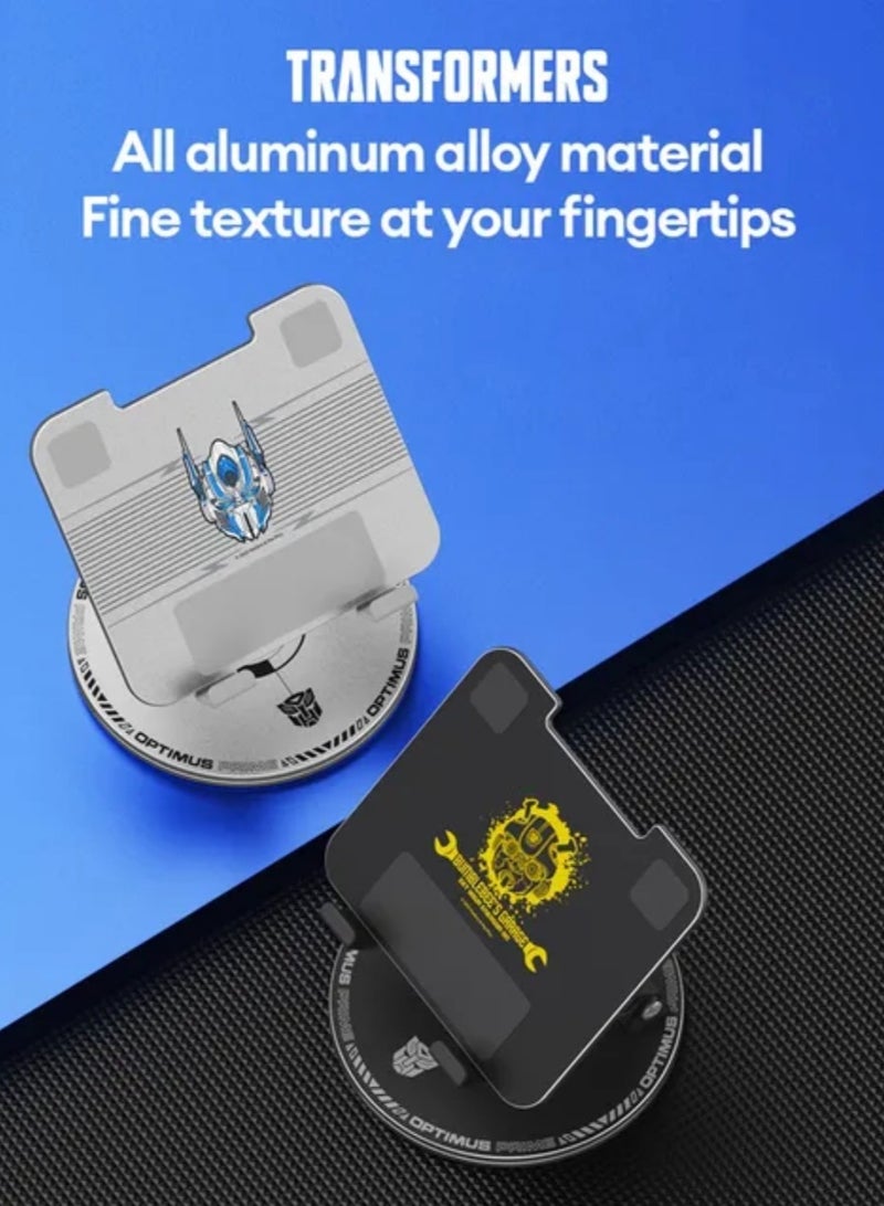 TRANSFORMERS Tablet Stand With 360-degree Rotating And Foldable, Stand For Desk For All Tablets, Stable Metal ipad Stand, Black - Image 3