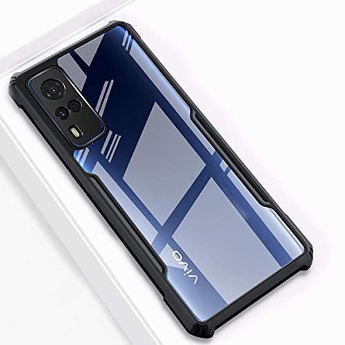 Plus 360 Degree Protection Black Border Back Cover for Vivo Y31 2021 - Black - Image 1