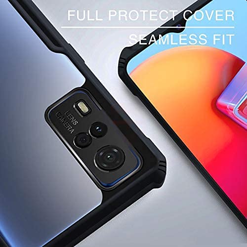 Plus 360 Degree Protection Black Border Back Cover for Vivo Y31 2021 - Black - Image 2