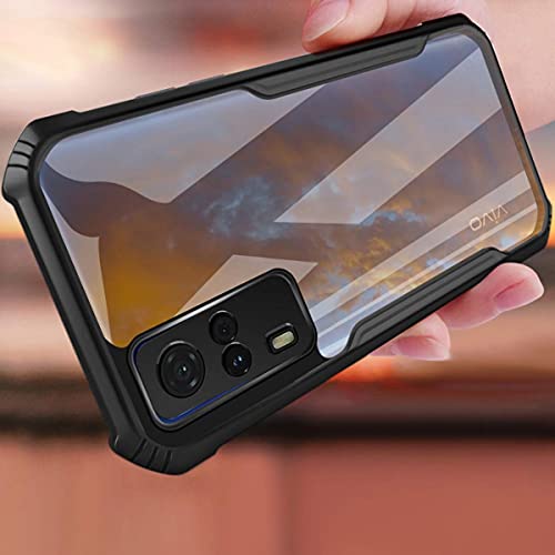 Plus 360 Degree Protection Black Border Back Cover for Vivo Y31 2021 - Black - Image 3