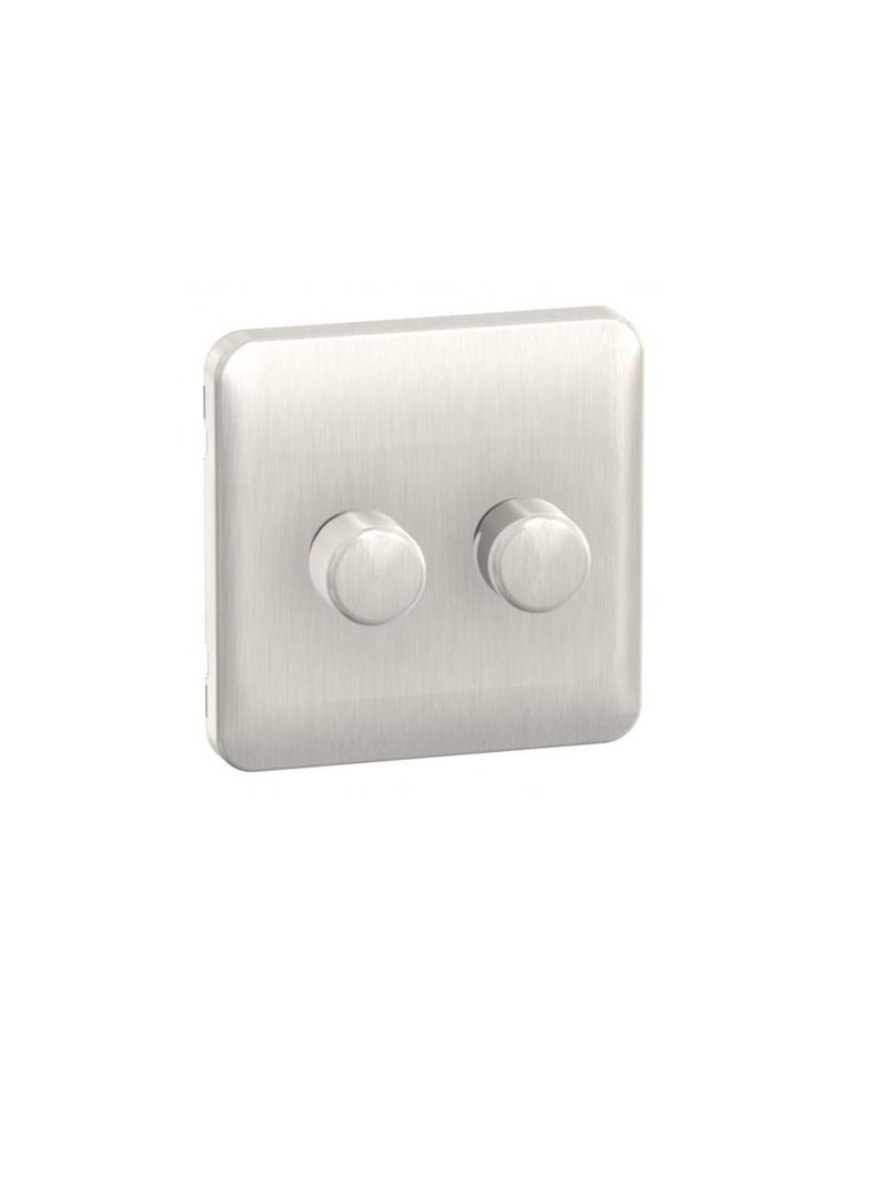 Schneider Electric Lisse GGBL6022LMSSS 2 Gang 2 Way 100W LED Dimmer Stainless Steel - Image 3