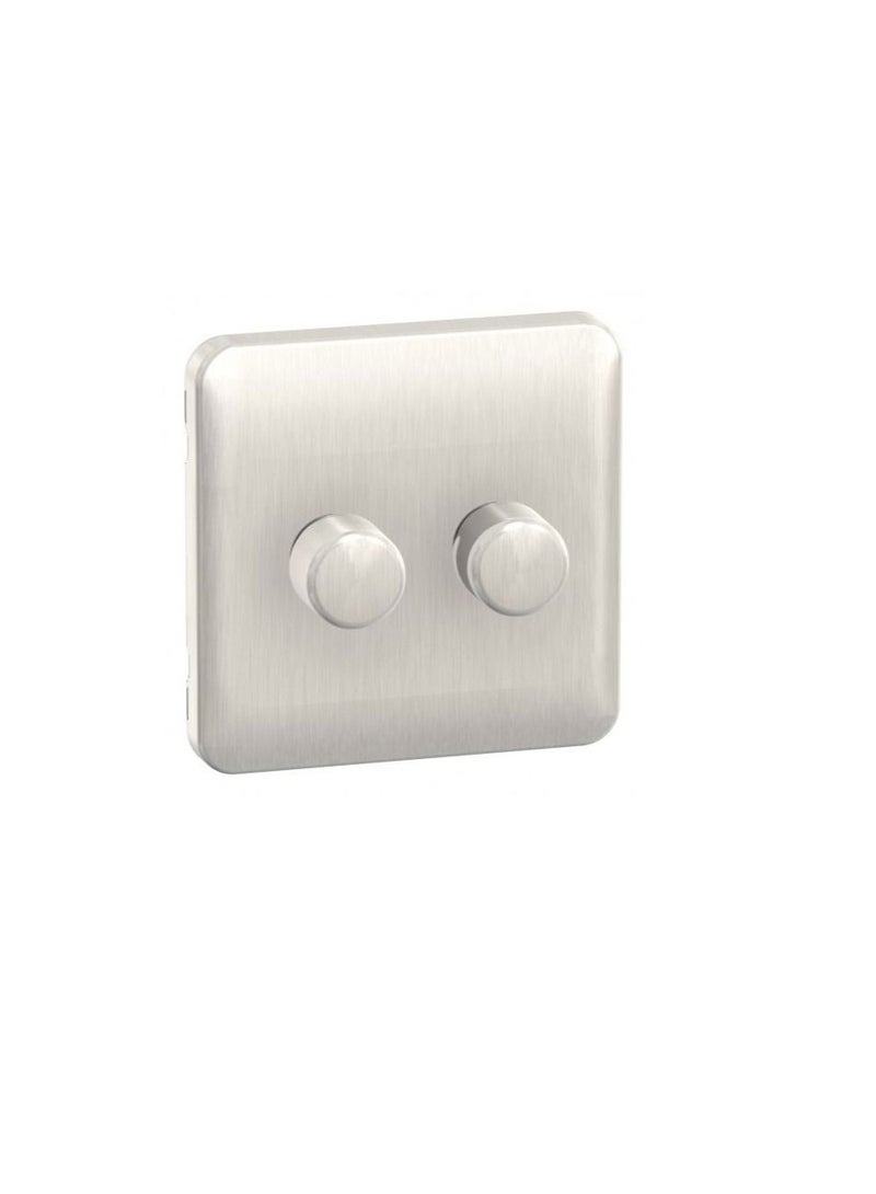 Schneider Electric Lisse GGBL6022LMSSS 2 Gang 2 Way 100W LED Dimmer Stainless Steel - Image 2