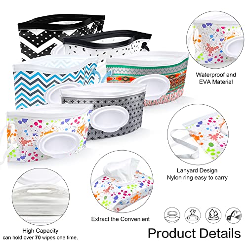 KALYLOC 8Pcs Baby Wipes Dispenser, Reusable Baby Wipe Holder Box and Portable Wet Wipes Pouch, Refillable Wipes Pouch Case Container with Lid for Bathroom Baby Nursery Kitchen Office Travel (Grey+Orange) - Image 4