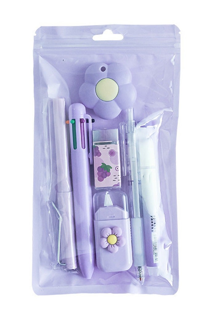 general Pastel Stationery Set, 7-Piece School Supplies with Pens and Accessories - Image 1