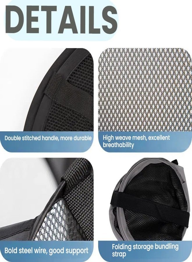 ZENSEWEN 2Pack Mesh Pop Up Laundry Hamper, Two Sided Hamper Foldable Collapsible Portable Clothes Basket with Side Pocket for Home, Dorm, Nursery, Laundry Room, Travel, Cruise - Image 2