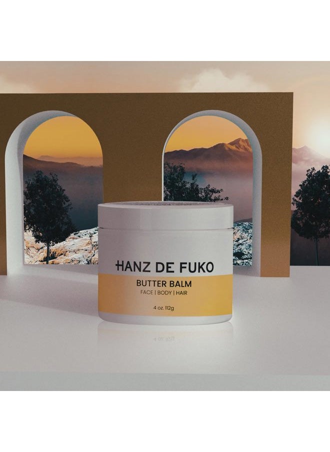 hanz de fuko - Butter Balm - Use for Face, Lips, Beard, Hair, Body, Dry Skin & More – Nourishing Botanical Moisturizer, Helps Soothe & Repair w/Shea Butter & Avocado Oil – 4 oz - Image 1