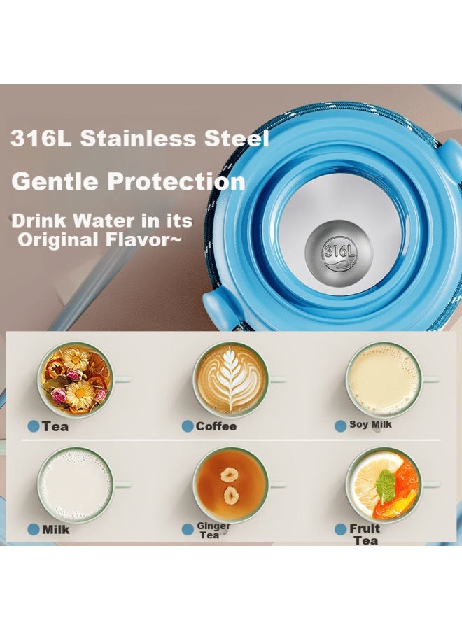 Relea Insulated Mug For Women, Stylish Children's Straw Cup, Large Capacity 316l Stainless Steel Water Bottle For Men And Students, Birthday Gift - Image 5