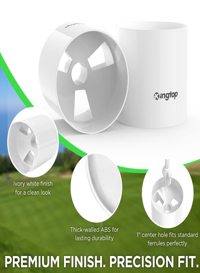 KINGTOP Golf Hole Cups for Practice Putting Green, Putting Cup, Outdoor | Indoor, Fit USGA | PGA Regulations, Ivory White, 4" Depth, 2-Pack - Image 4
