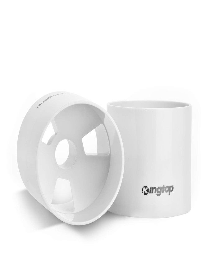 KINGTOP Golf Hole Cups for Practice Putting Green, Putting Cup, Outdoor | Indoor, Fit USGA | PGA Regulations, Ivory White, 4" Depth, 2-Pack - Image 1