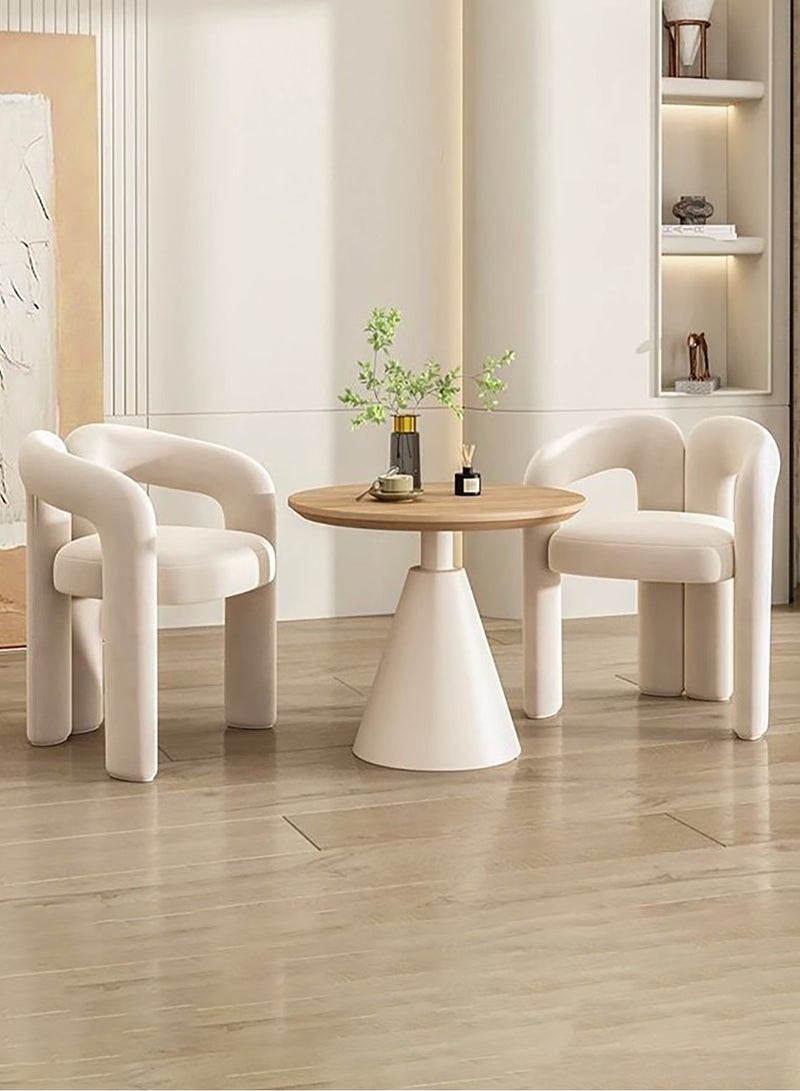 Merry Moments Bold Chair Makeup Seat Dressing Stool Footrest Ladies Stool Girl Chairs Lounge Chair for Bedroom Living Dining Retail Metal Structure Polyurethane Foam Textile Beige Colour Cover H78xW45xL60 cm  - Image 2