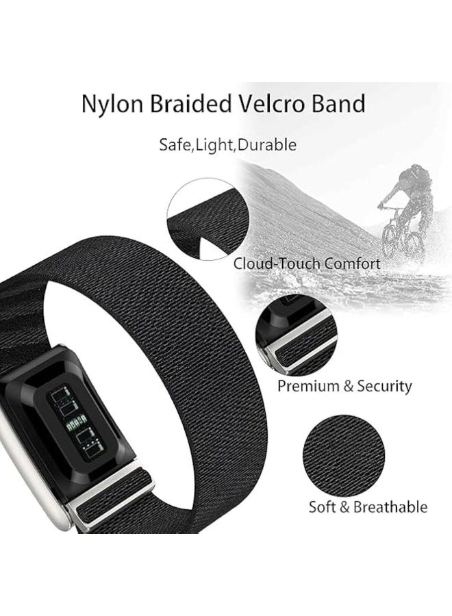 تمبو سوار رياضي من النايلون متوافق مع جهاز هوب 5.0 لايف أم جي  - متوافق مع تخطيط القلب، أحزمة معصم بديلة قابلة للتعديل ومقاومة للماء من النايلون قابلة للتهوية مع موصل على شكل حرف U | غير مخصص للجيل الرابع - Image 5