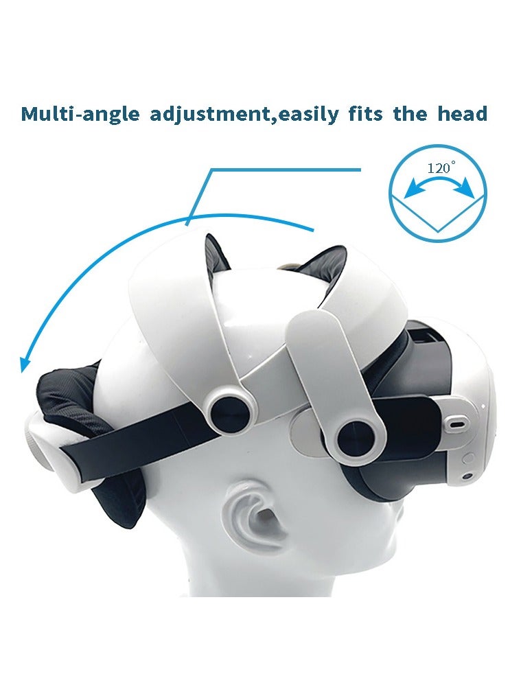Elite Adjustable VR Head Strap Compatible with Oculus Quest 3 - Upgraded Polymer Material for Enhanced Durability, Multi-Angle Adjustment for Perfect Fit, Comfortable  Replaceable Headwear for Even - Image 5
