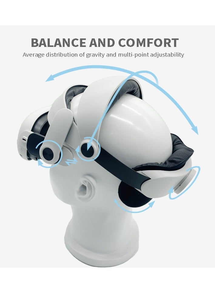 Elite Adjustable VR Head Strap Compatible with Oculus Quest 3 - Upgraded Polymer Material for Enhanced Durability, Multi-Angle Adjustment for Perfect Fit, Comfortable  Replaceable Headwear for Even - Image 4
