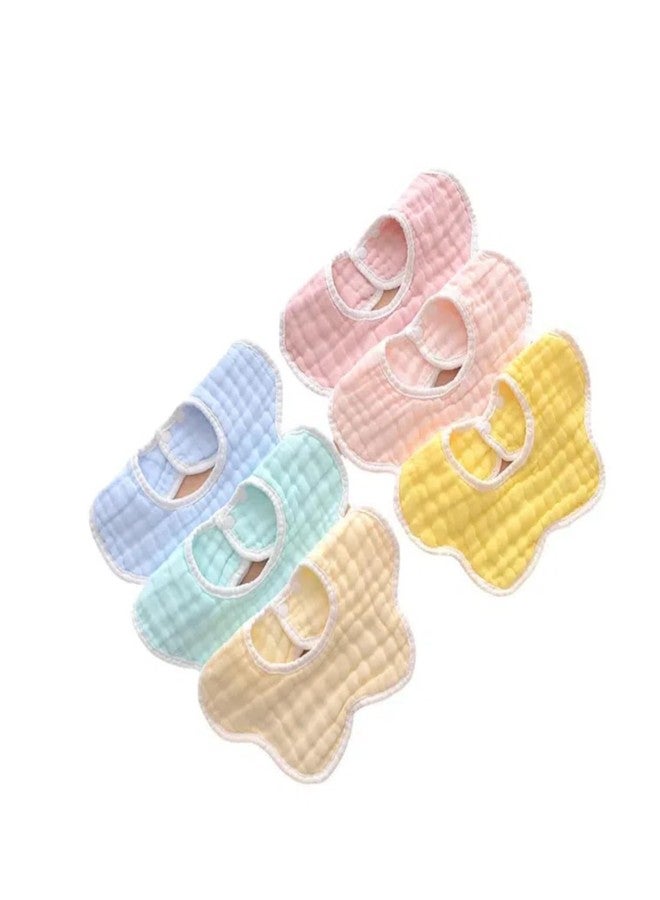 VIVANA Muslin Baby Bibs for Boys and Girls, Cotton Drooling and Teething Bibs, Infant Newborn (Multicolored, U-Shape)