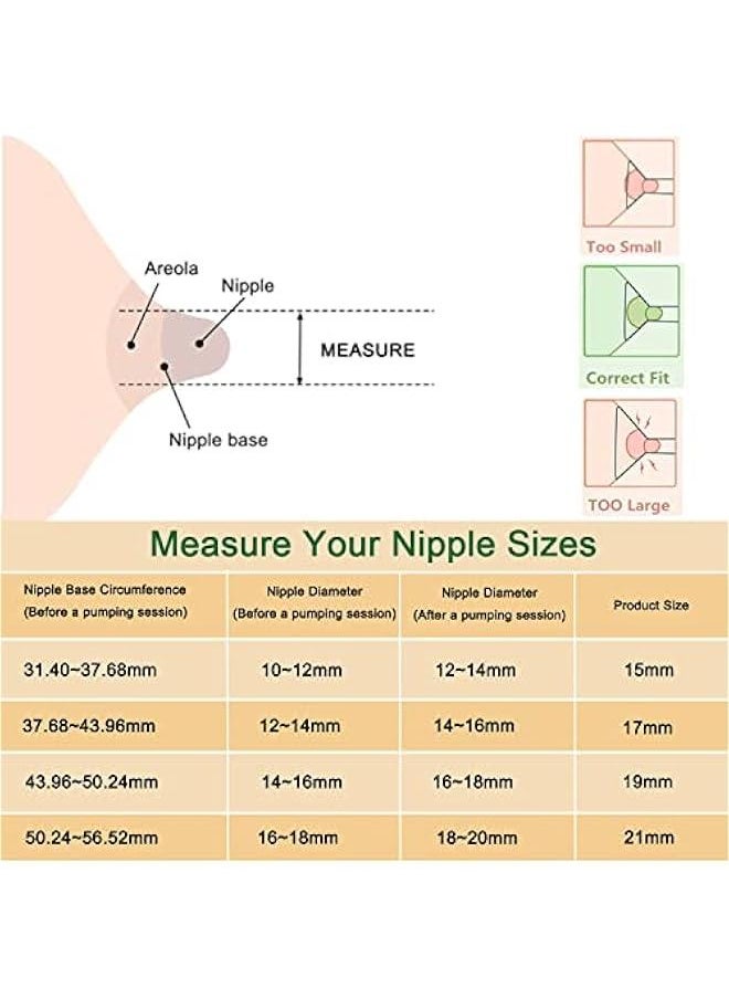 MOXO Inserts 1315171921mm for MedelaSpectra 24mm Shieldssatible with TSRETECPPSLEEMomcozy S9S9ProS12S12Pro Wearable  PumpReduce 24mm Nipple Tunnel Down to 5  - Image 2