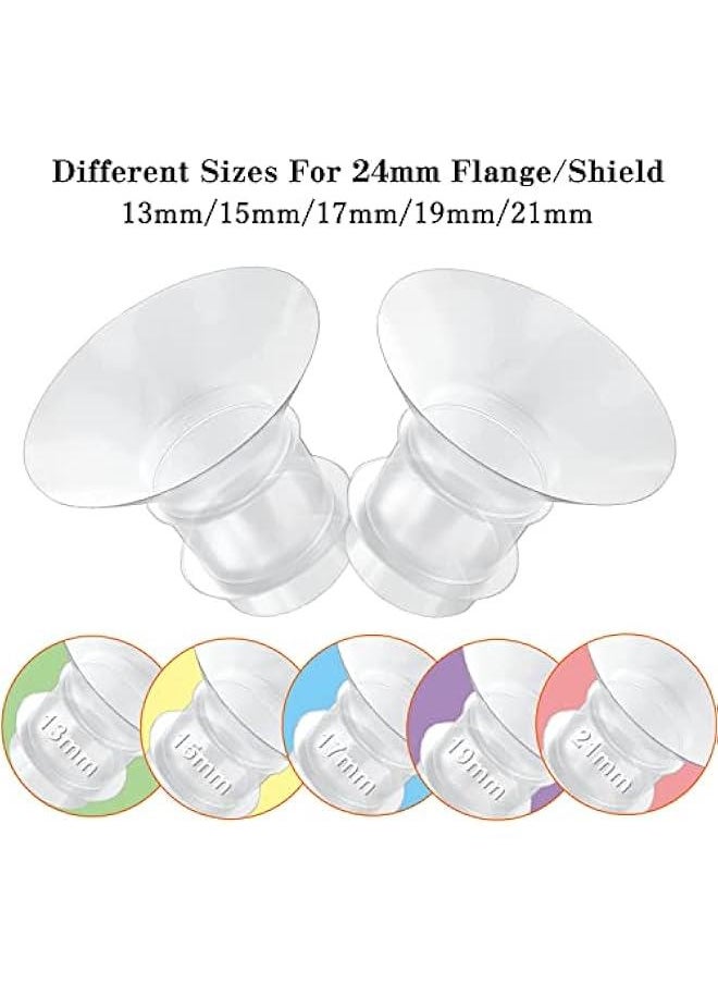 MOXO Inserts 1315171921mm for MedelaSpectra 24mm Shieldssatible with TSRETECPPSLEEMomcozy S9S9ProS12S12Pro Wearable  PumpReduce 24mm Nipple Tunnel Down to 5  - Image 4