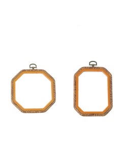 SYOSI 2pcs Embroidery Hoop Octagon Shape Cross Stitch Hoop Ring Imitated Wood Display Frame for Art Craft Handy Sewing and Hanging  - Image 1