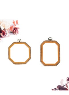 SYOSI 2pcs Embroidery Hoop Octagon Shape Cross Stitch Hoop Ring Imitated Wood Display Frame for Art Craft Handy Sewing and Hanging  - Image 5
