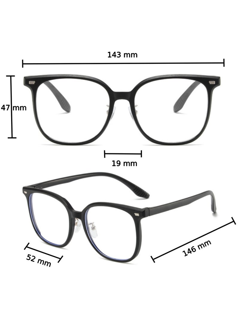 Urban Utility Blue Light Blocking Optical Eyeglasses - Stylish Oversized Frames, Clear Lens, Polarized. Top-rated Bluelight Protection for Reading, Work, & Screen Time. Vintage-Inspired, Lightweight Design. - Image 3