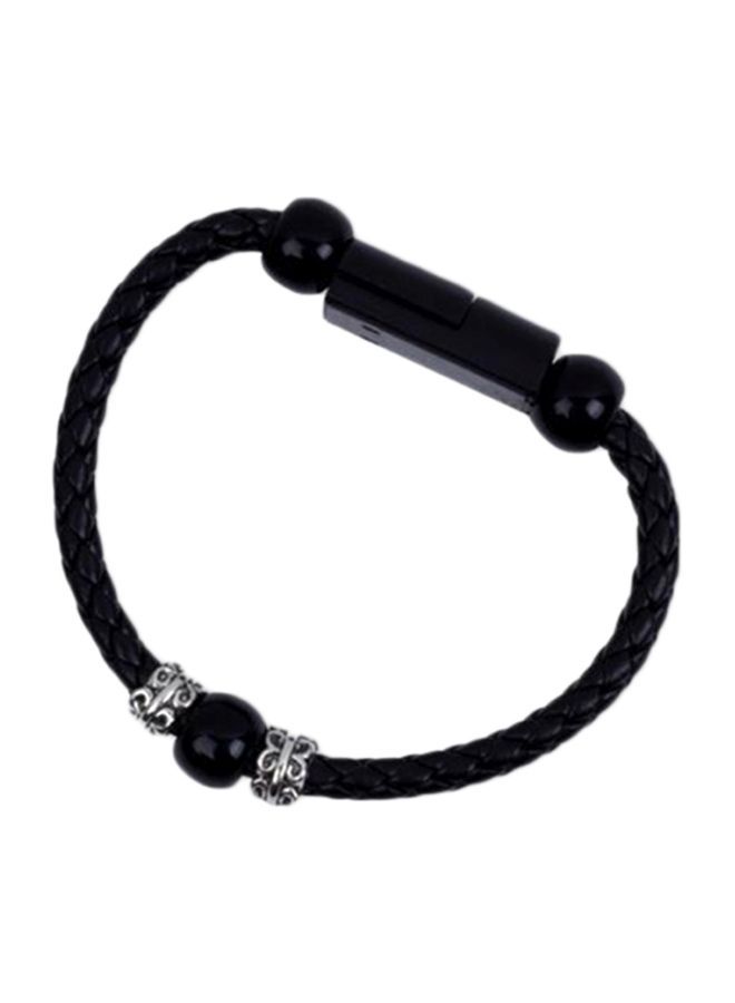 NIBEMINENT Type-C Bracelet USB Data Cable Black  - Image 1