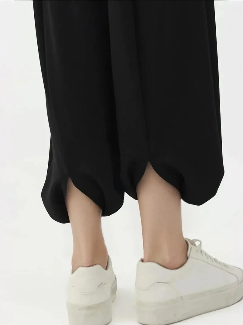 Hiccup Black Modal Touch Salwar Pants with Pockets for Women | Best Price UAE