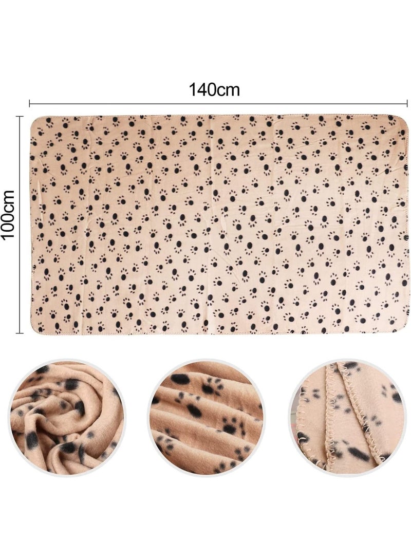 3 قطع بطانيات الحيوانات الأليفة ، بطانيات الصوف الأليفة الناعمة للكلب القط ، رمي البلوش الكبيرة الإضافية ، لمس الصوف الناعم ، غطاء السرير مع الكف الطباعة ، للجرو القط والحيوانات الصغيرة الأخرى - Image 2