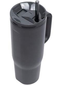 CORKCICLE Corkcicle Cruiser Insulated Tumbler with Handle and Straw, Flint, 40 oz – Reusable Water Bottle Keeps Beverages Cold for 20 Hrs, Hot for 9Hrs  - Image 3
