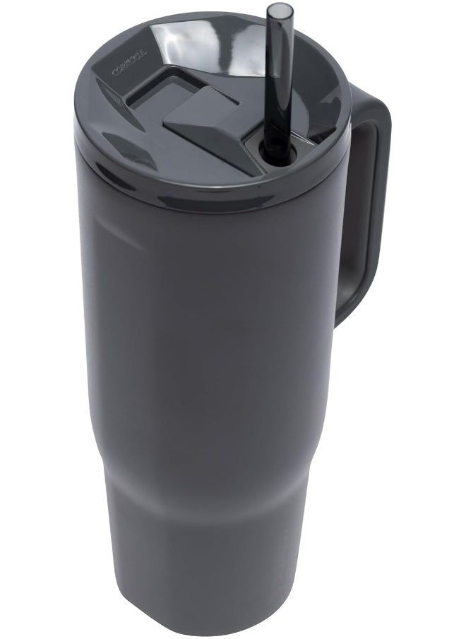 CORKCICLE - Corkcicle Cruiser Insulated Tumbler with Handle and Straw, Flint, 40 oz – Reusable Water Bottle Keeps Beverages Cold for 20 Hrs, Hot for 9Hrs - Image 1