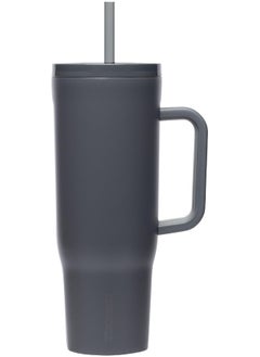 CORKCICLE Corkcicle Cruiser Insulated Tumbler with Handle and Straw, Flint, 40 oz – Reusable Water Bottle Keeps Beverages Cold for 20 Hrs, Hot for 9Hrs  - Image 1