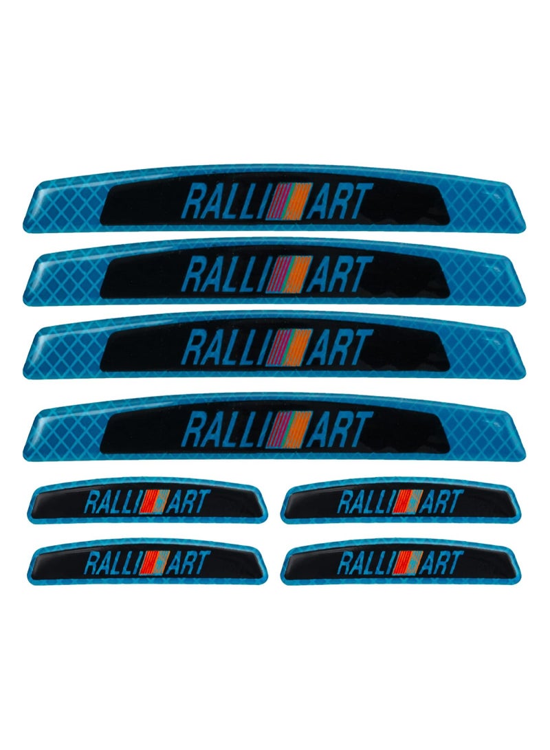 Generic Car Decorative Sticker Set 8 Pieces - Black and Blue - (Rally Art) - from MT-Best Buy 