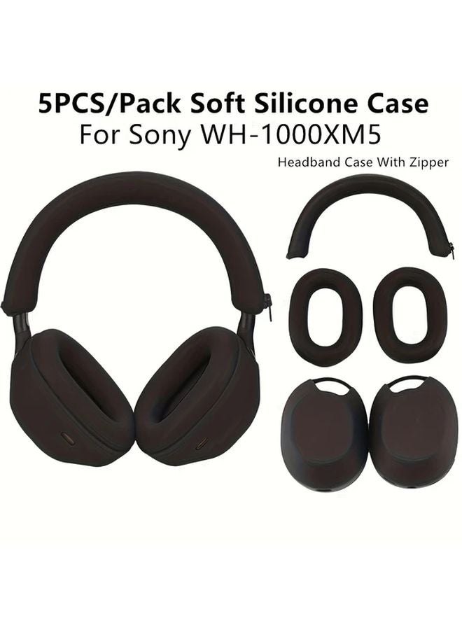 Red Protective Cover Set For Sony WH 1000XM5 Headphones 5PCS Dust Proof Shock Absorbing - Image 4