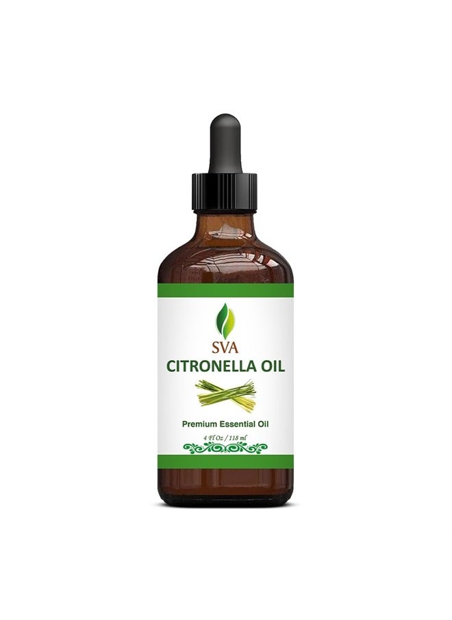 SVA Organics SVA Citronella Essential Oil 4oz (118ml) Premium Essential Oil with Dropper for Diffuser, Aromatherapy, Hair Care, Candle Making & Skin Care  - Image 3