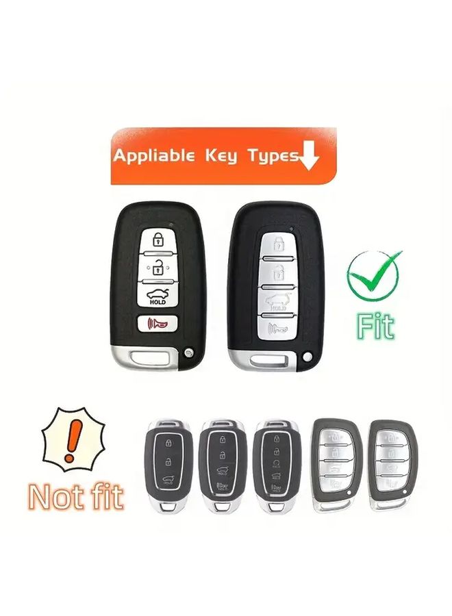 غطاء مفتاح TPU أبيض لسيارات هيونداي وكيا، حافظة مقاومة للصدمات - Image 3