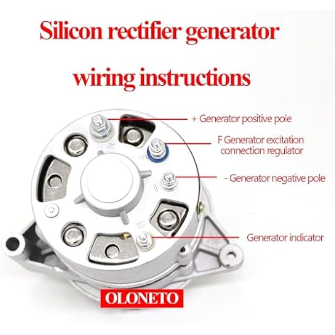 OLONETO B-Type Pulley (6.5cm) & Gloves 1000w/1500W 14V/28V Alternator For Diesel Engine Tractors, Forklifts, 3-Wheel Vehicles - Heavy Duty Generator With Regulator(14v,1000w) - Image 4