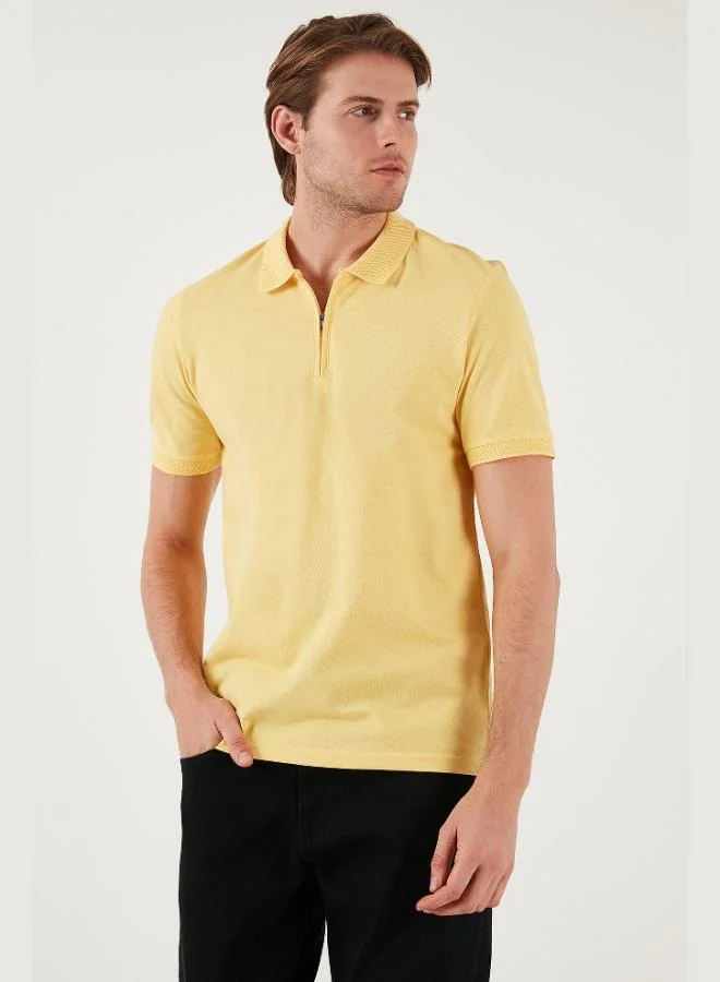 Buratti  Buratti Cotton Regular Fit Half Zipper Polo Collar T Shirt Men's Polo Collar T-Shirt 5901029 for Men | Best Price UAE